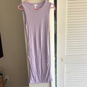 Leith Lavender Knit Crewneck Tank Dress